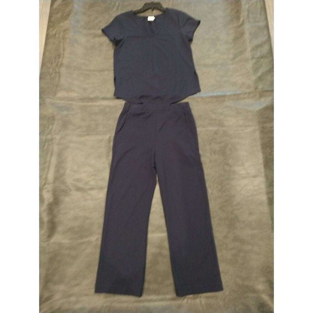 Cabi V-neck Short Sleeve Romper Blue Xs Boho Cozy Comfy Cottage Core